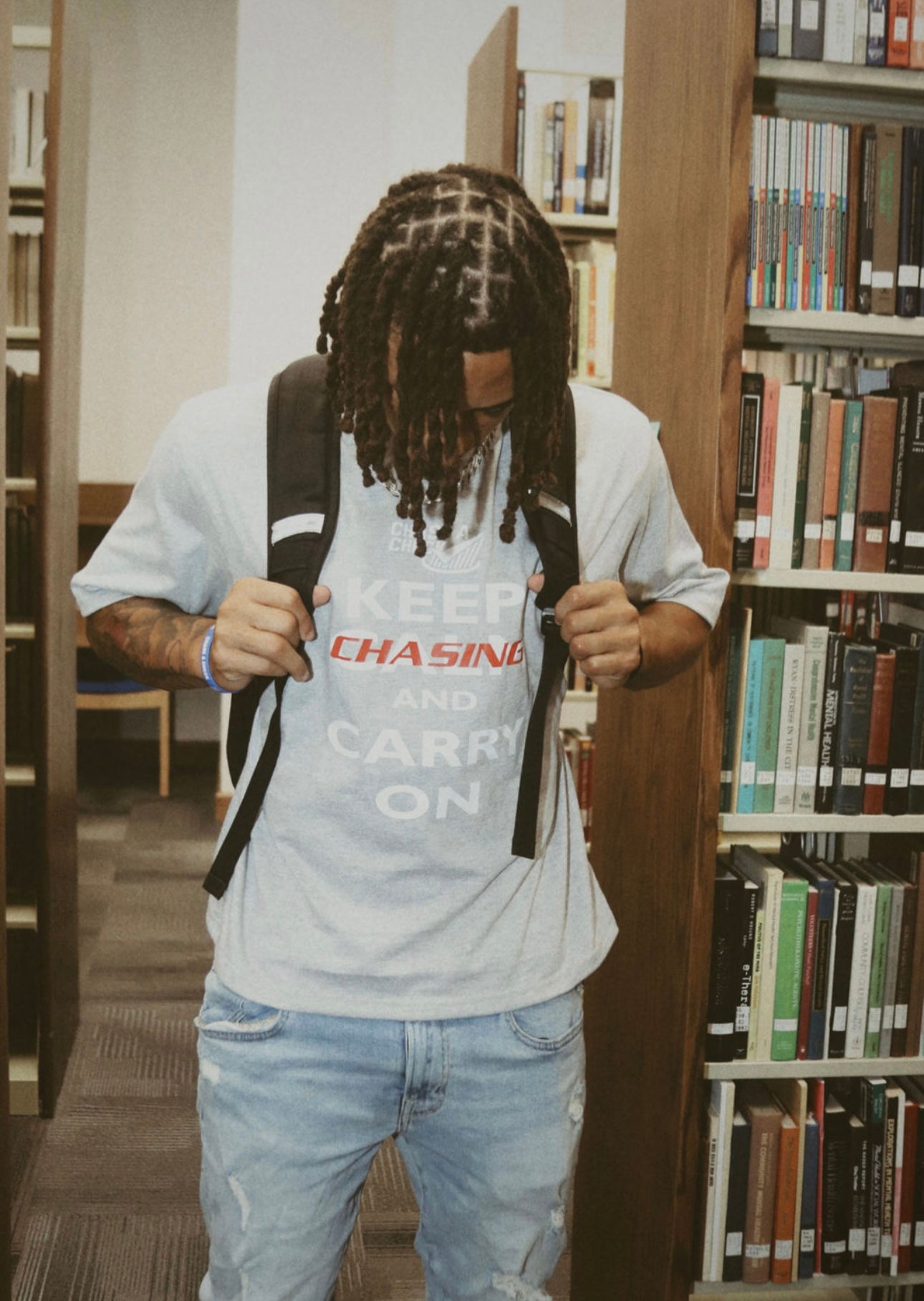 Keep chasing & carry on tee
